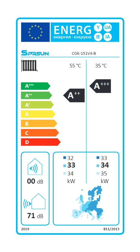 SPRSUN 50 kW monoblokk hőszivattyú 400V R290 2 SPRSUN 50KW monoblokk hőszivattyú termék címke I likewebshop.hu